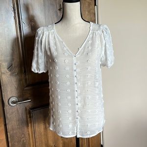 E&M Sheer Pom Blouse